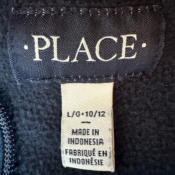 Children’s Place Boys Blue Colour  Block Quarter Zip Fleece Sweater 10-12 - Picture 5 of 5